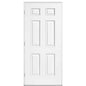 Masonite 36 in. x 80 in. Premium 6 Panel Right-Hand Outswing Primed Impact Steel Prehung Front Exterior Door